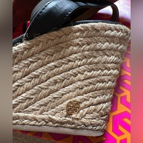 Tory Burch Landon Wedge Espadrille Nappa Leather - Picture 7 of 9